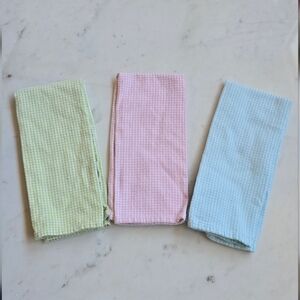 Design Imports Pastel Gingham Dish Towels Set of 3